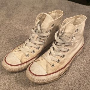 High Top White Converse Size 5.5